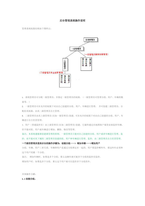 gps定位后台管理操作说明