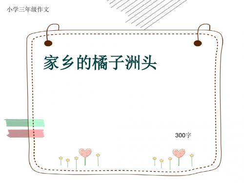 小学三年级作文《家乡的橘子洲头》300字(共7页PPT)