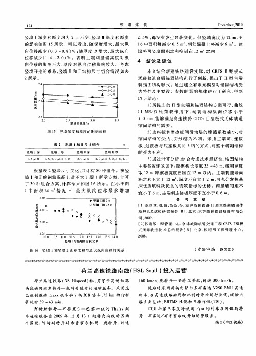 荷兰高速铁路南线(HSL South)投入运营