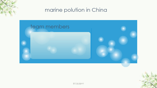 海洋污染 英文演讲稿课件