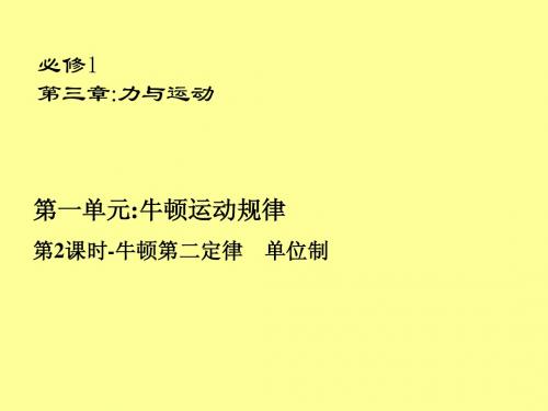 2013高考一轮复习优秀课件:第三章力与运动第一单元 第2课时