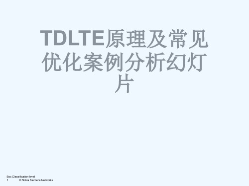 TDLTE原理及常见优化案例分析幻灯片