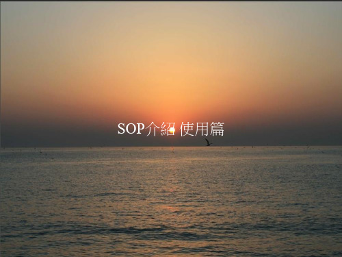 SOP介绍使用篇PPT模板教案