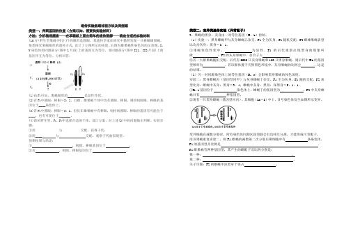 遗传实验解题方法及类型题