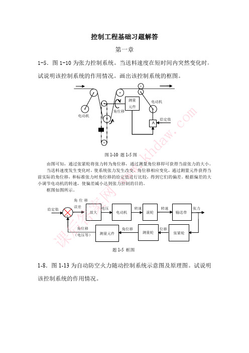 燕山大学 控制工程基础_第三版_机械工业出版社_课后答案