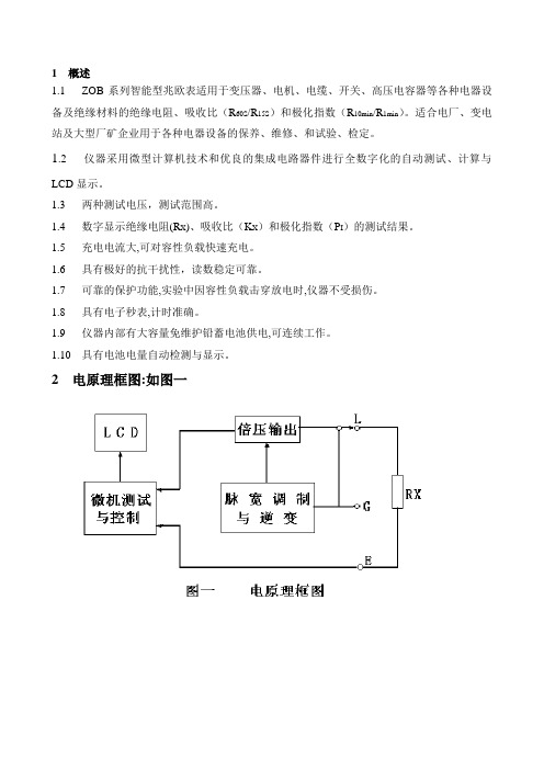 兆欧表说明书