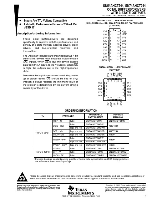 SN54AHCT244中文资料