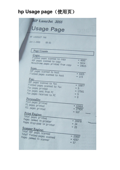 HP3055 Usage page解析