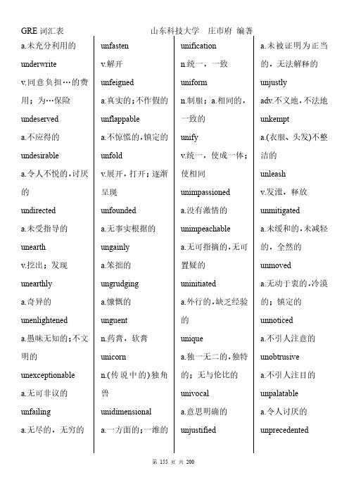 GRE词汇表155