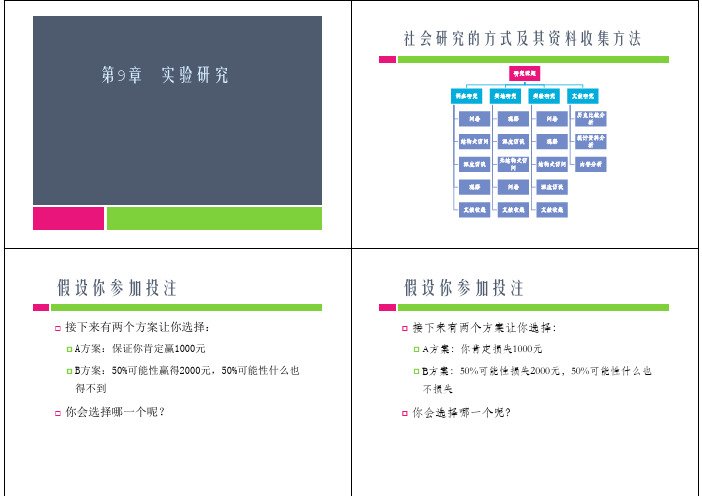 社会研究方法实验研究法