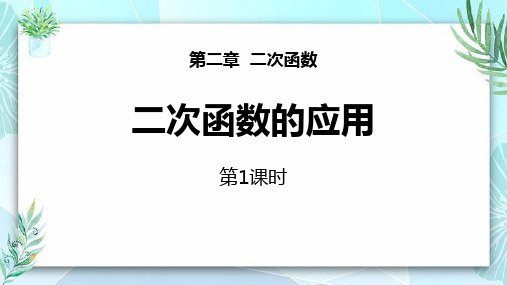 《二次函数的应用》二次函数PPT教学课件(第1课时)