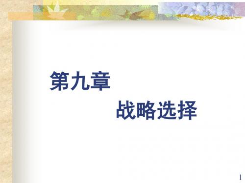 战略选择培训教材(PPT 50张)