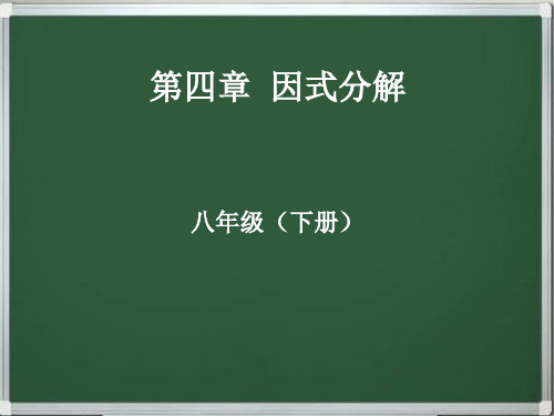 八年级数学下册数学第四章因式分解同步串讲课件