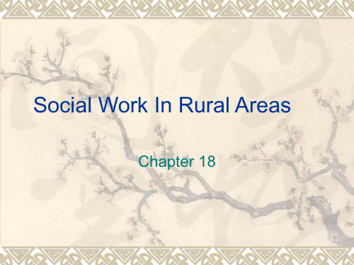 Social Work In Rural Areas社会工作专业英语