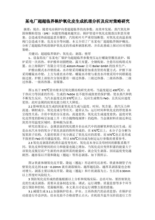 某电厂超超临界锅炉氧化皮生成机理分析及应对策略研究