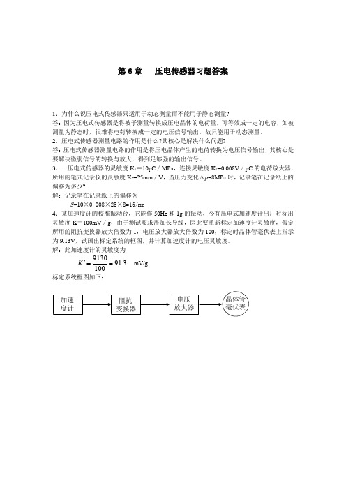 传感器与检测技术习题答案(六)