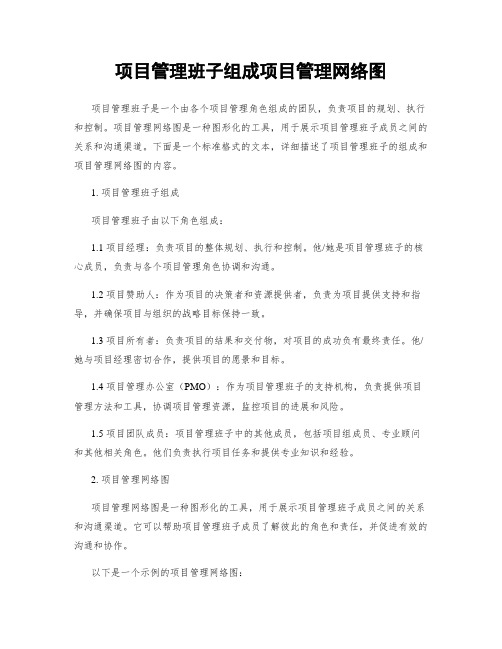 项目管理班子组成项目管理网络图