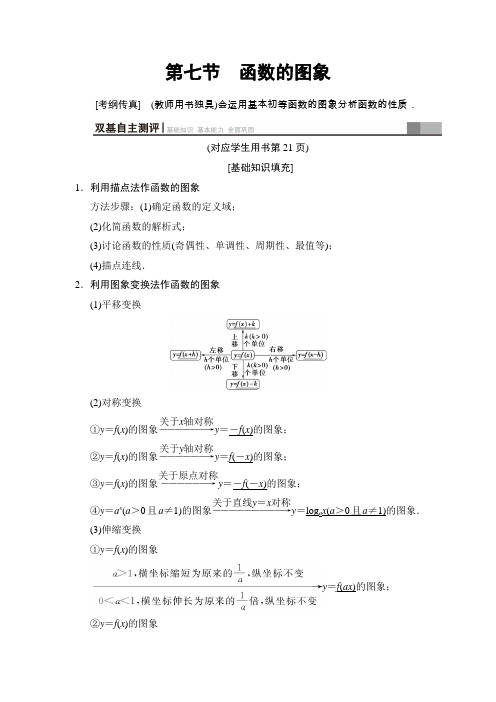 2019届文科一轮复习人教A版2.7函数的图象教案