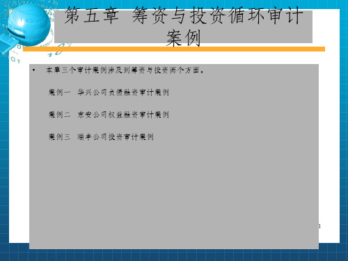 筹资与投资循环审计案例_OK
