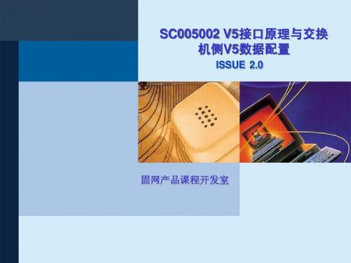 SC005002 V5接口原理与交换机侧V5数据配置 ISSUE2.0