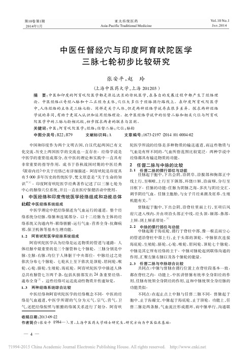 中医任督经穴与印度阿育吠陀医学三脉七轮初步比较研究_张安平