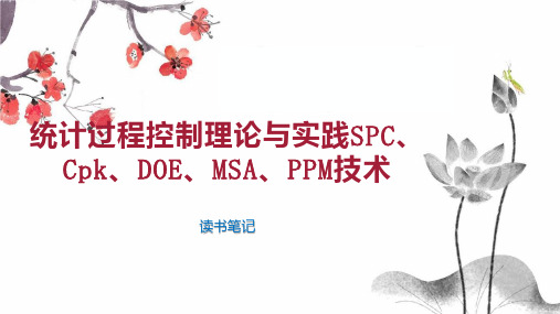 统计过程控制理论与实践SPC、Cpk、DOE、MSA、PPM技术