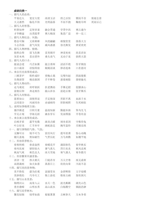 分类成语(打印版)