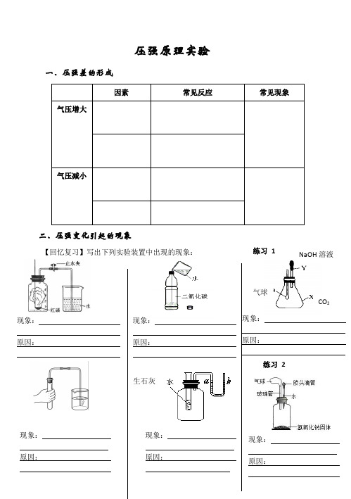 化学实验中的压强变化  学案-20210423