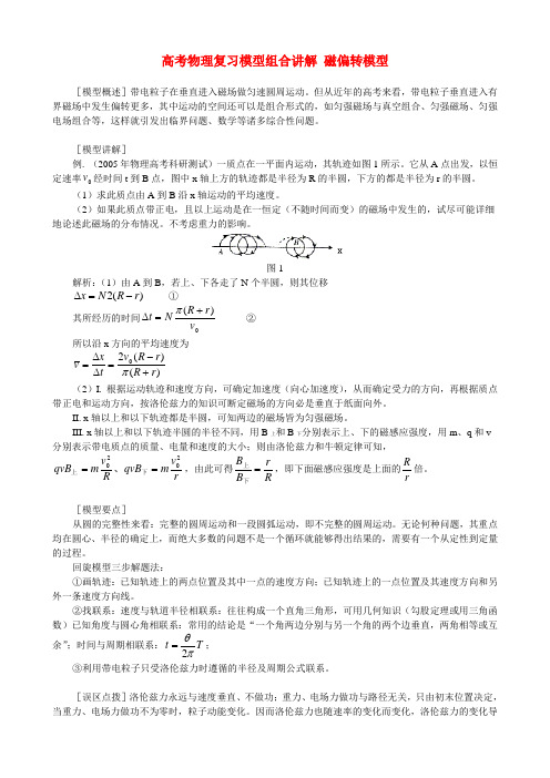 高考物理复习模型组合讲解 磁偏转模型