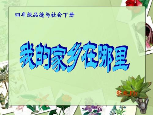 人教新课标品德与社会四年级下册《我的家乡在哪里》PPT课件