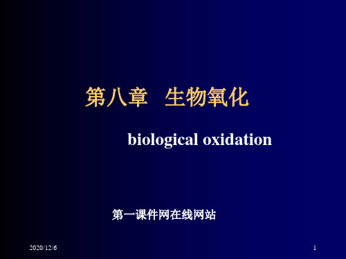 生物化学-生物氧化()精品PPT教学课件