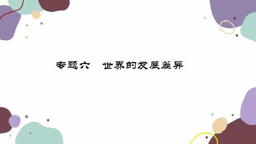 中考地理复习专题六世界的发展差异课件