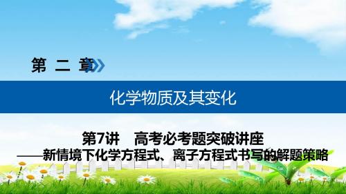 2019年高考化学一轮复习课件：第二章 化学物质及其变化 第7讲