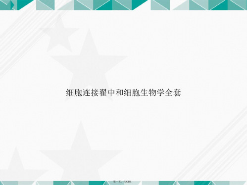 细胞连接翟中和细胞生物学全套讲课文档