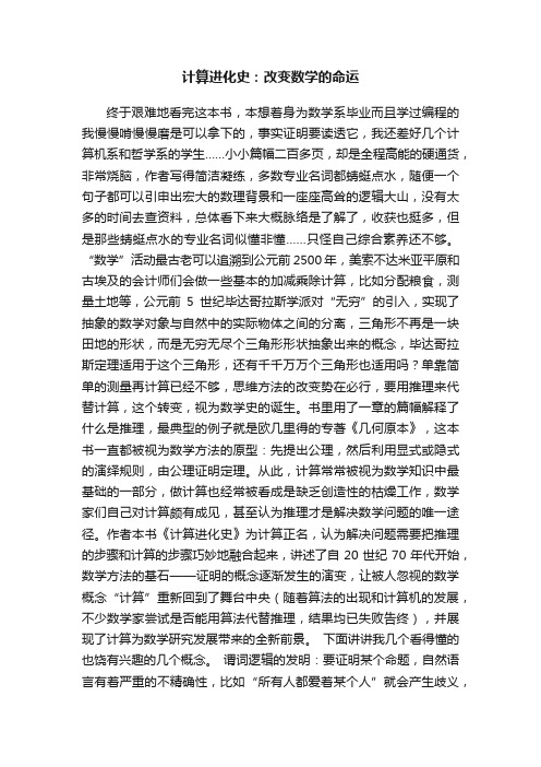 计算进化史：改变数学的命运