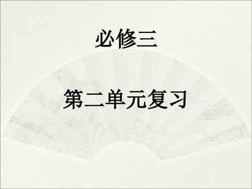 2高中语文必修三第二单元诗歌复习PPT课件