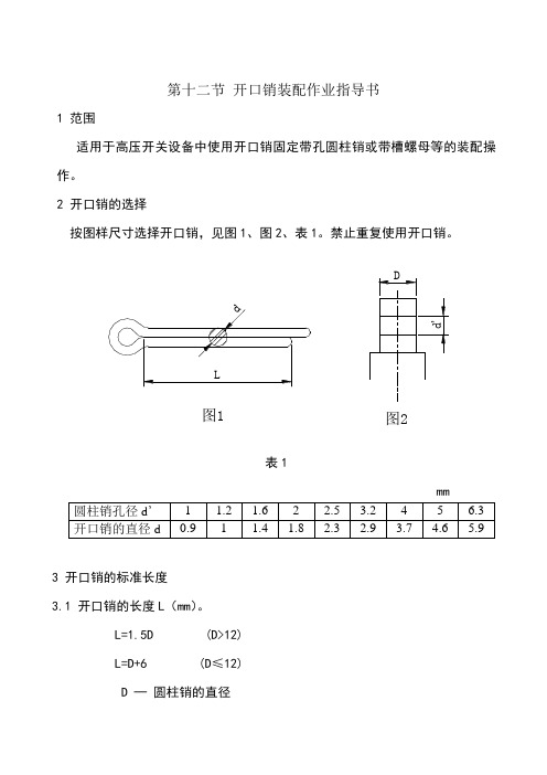 开口销安装