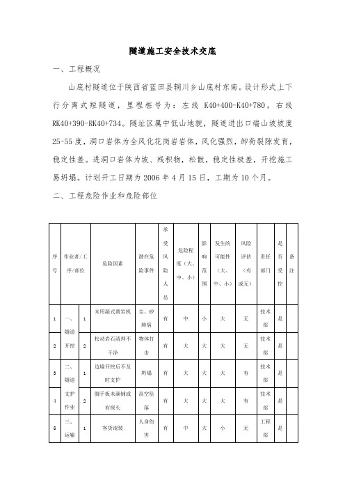 隧道施工安全技术交底_secret