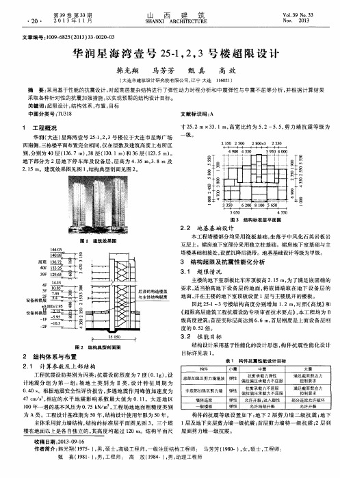 华润星海湾壹号25-1,2,3号楼超限设计