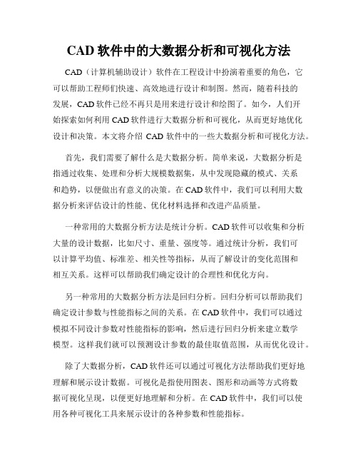 CAD软件中的大数据分析和可视化方法