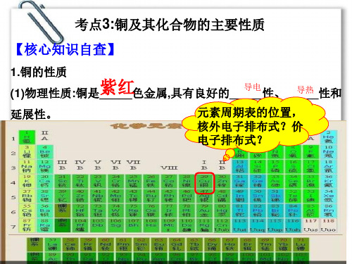 【课件】第三单元 铜及其化合物的主要性质、金属矿物的开发利用