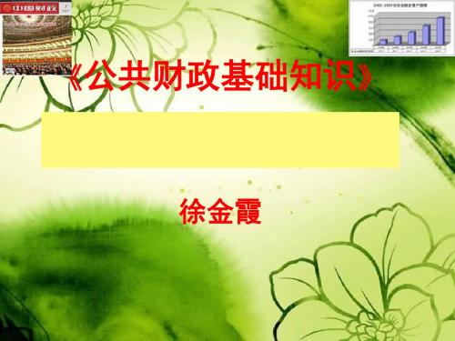 公共财政基础知识