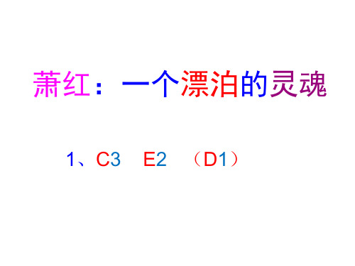 《萧红：一个漂泊的灵魂》阅读题答案