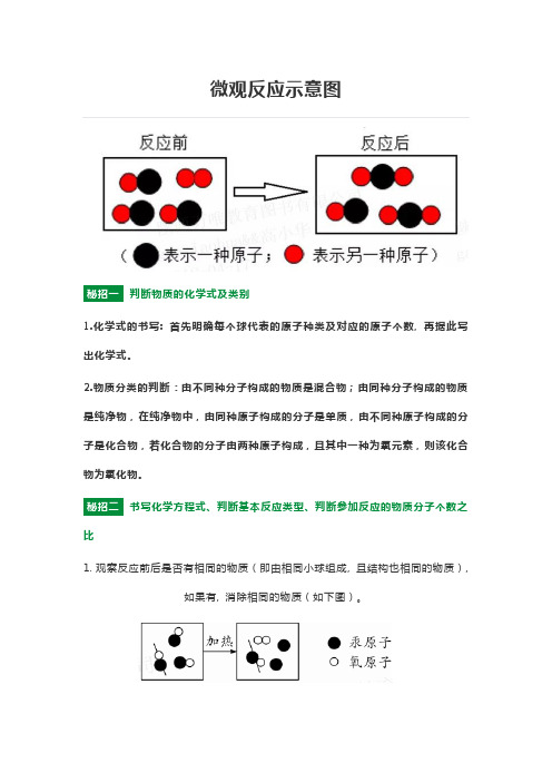 2018年中考化学专项复习指导训练：微观反应示意图