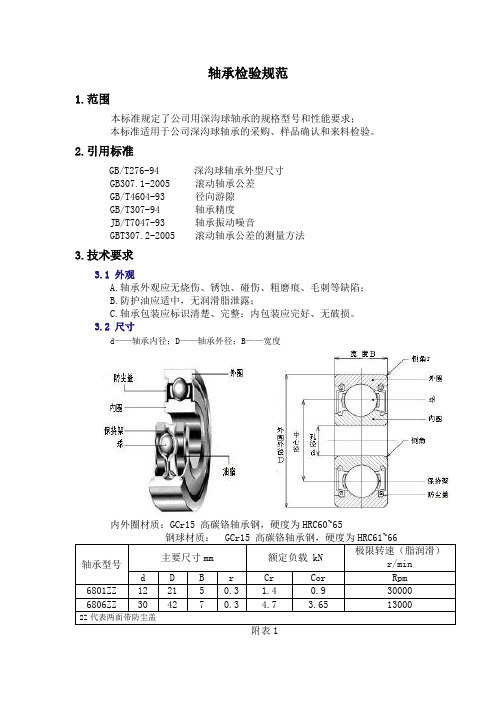 轴承检验规范