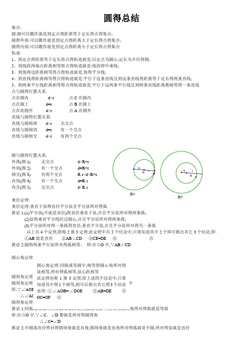 圆的知识点总结(史上最全的)