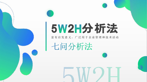 5W2H分析法(七问分析法)PPT