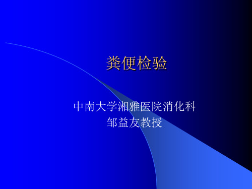 临床医学课件-粪便检验