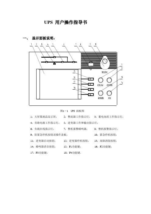 艾默生UPS用户操作指导书