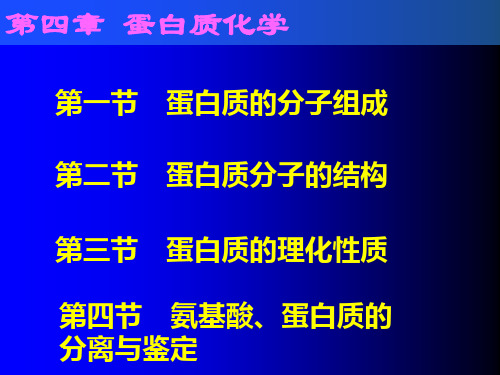 天津大学生物化学04第四章课件蛋白质化学